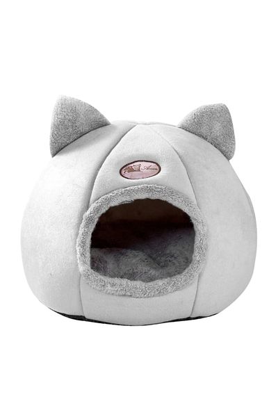 zola Dog and cat bed, soft and fluffy, waterproof pillow, ear pattern, 40x40 cm