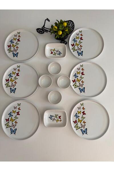 Keramika Set Breakfast Butterfly 12 Pieces for 6 People