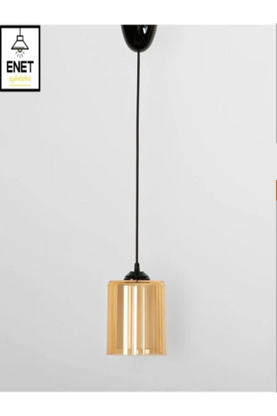 zorbey enet aydınlatma Mika Çift Camlı Sarkıt Tekli Siyah/beyaz Kablo Seçeneğ...