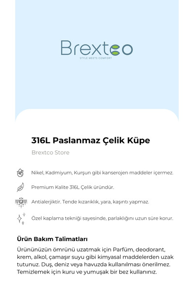 Brextco Store Altın Renkli "M" Harfli Nazar Boncuklu Küpe