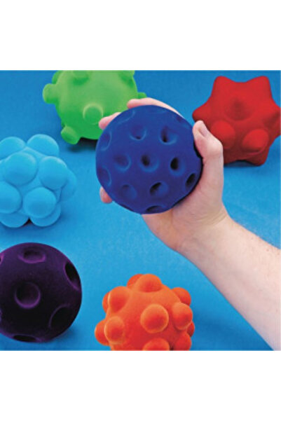 Rubbabu Minge din cauciuc senzoriala, portocalie, 1 an+,