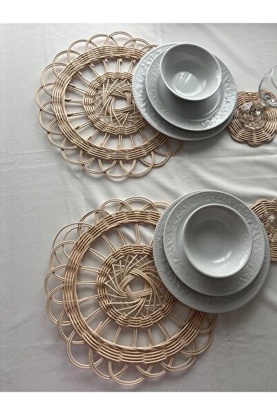 Avsar Home&Decor Dekoratif Rattan Supla – Yemek Masası Aksesuarı-30 cm