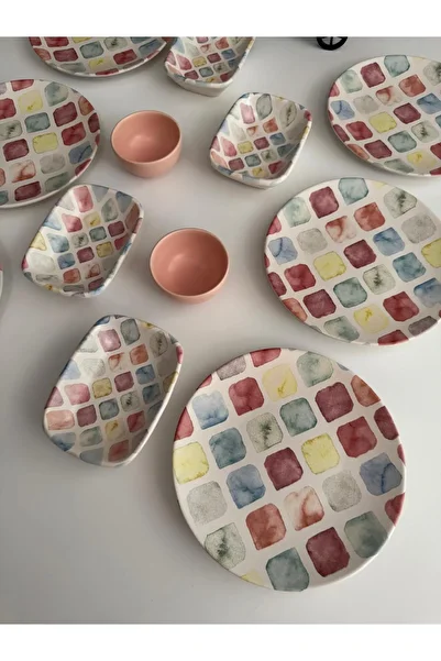 Keramika Team Breakfast Colors 12 Pieces for 6 People