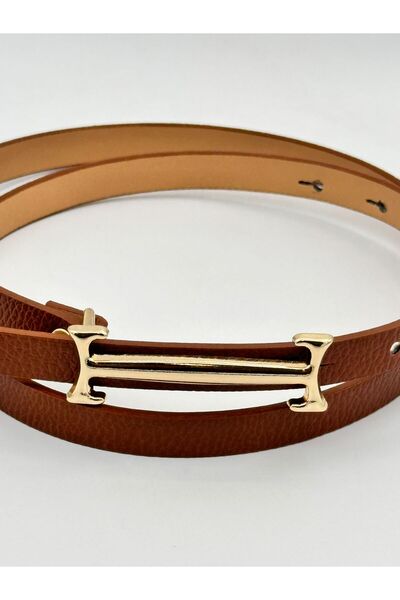 MODAM HİFA Gold Buckle Women's Belt Dress Belt Shirt Belt Waist Belt Body Belt
