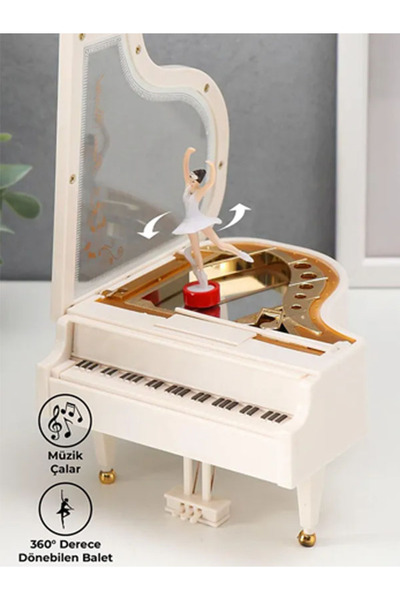 moryconcept Hareketli Balerin Kız Piyano Müzik Kutusu