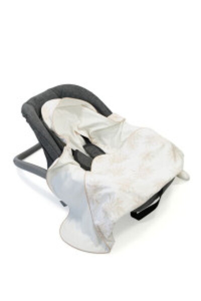 NO BRAND Paturica pentru Infasat Bebe in Scaun Auto, 91 x 91 cm, Tiny Star, Leaves