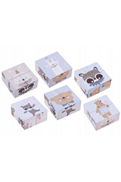 Jokomisiada Set de puzzle-uri educative din lemn - Animale