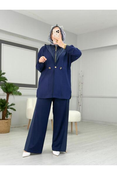 ButikKardelen Camelya Parachute Fabric Decorated Bamboo Double Set 10705