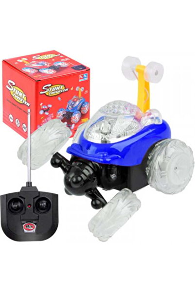 Jokomisiada Masinuta cu telecomanda pentru cascadorii, Stunt Twister Mini Racer, cu lumini si muzica, Albastra