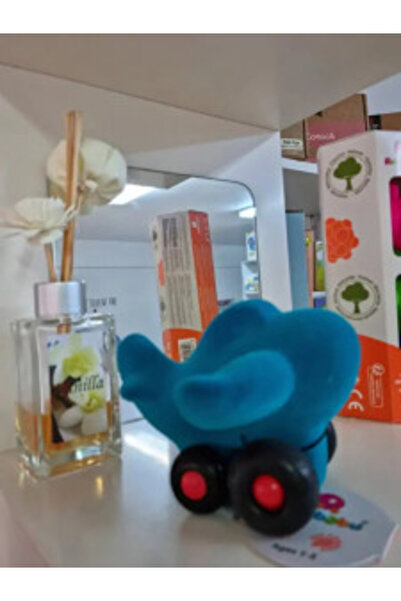 Rubbabu Charles airplane toy, 12 cm, turquoise,