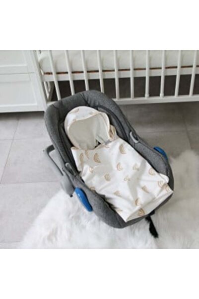 NO BRAND Paturica pentru Infasat Bebe in Scaun Auto, 91 x 91 cm, Tiny Star, Rainbow