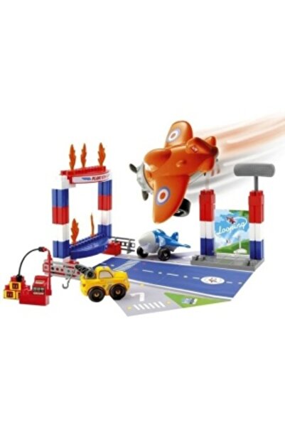 Jokomisiada Set de construit, 87 de piese, Avion aeroport, ABRICK