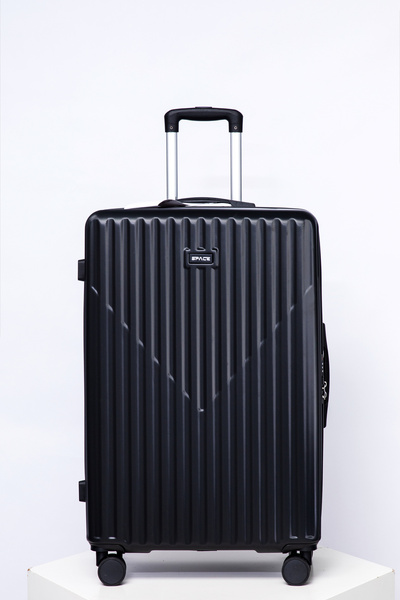 Space Luggage Set of 3 Hardside with Spinner Wheels & Lightweight ABS Luggage for Travel, 28/24/20-Black
