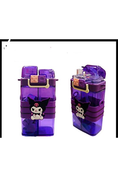 suluk plastik Kuromi Sanrio Figure Double Headed Water Bottle Flask 500 ml
