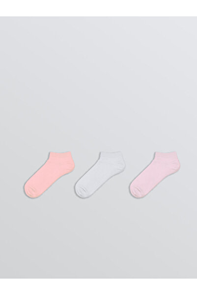 LC Waikiki Mixed Women's Plain Booties Socks 3-Piece Set