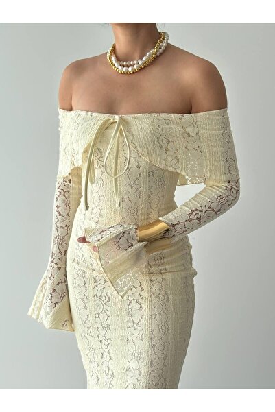 RİVASS Dantel Straplez Elbise