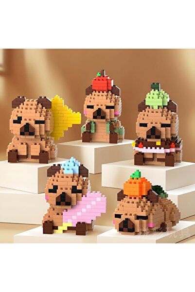 DEK Rastgele Model Kapibara Bricks – Mini Yapı Blokları Koleksiyonluk Set (203-208 Parça)