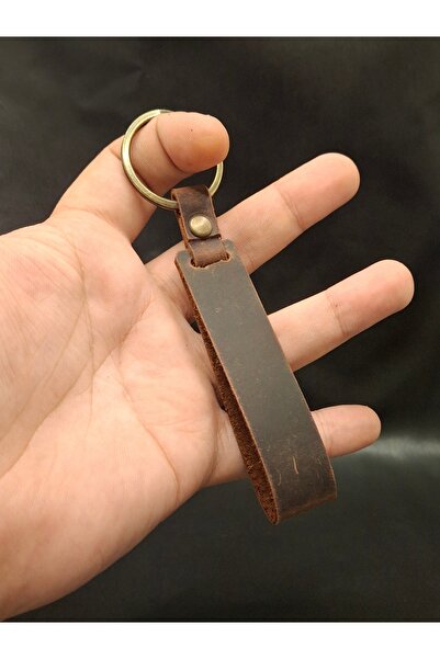 Han Ticarethane Γνήσιο μπρελόκ από δέρμα μοσχαριού καφέ