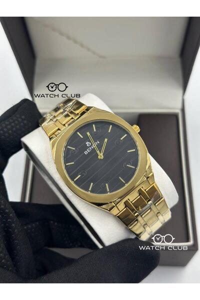 benon Gold Watch with Black Dial - Gucci Style