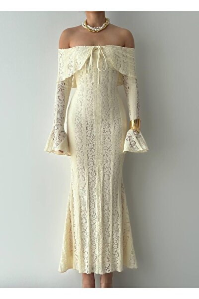 RİVASS Dantel Straplez Elbise