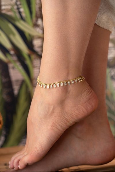 Silvano Jewelry 925 Ayar Gümüş Baget Taşlı Şahmaran