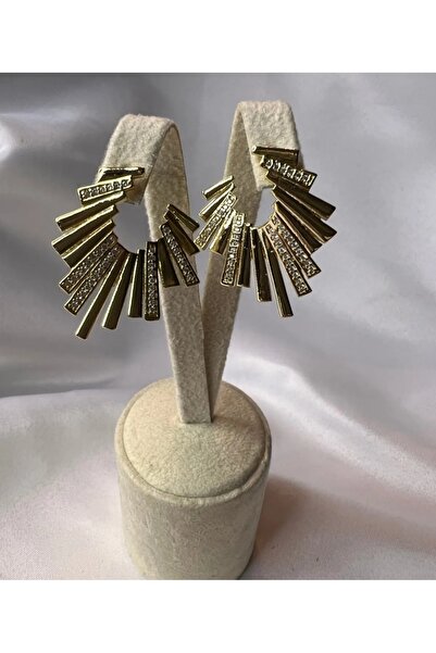 staınless steel Çift Renk Kesik Plaka Çelik Küpe