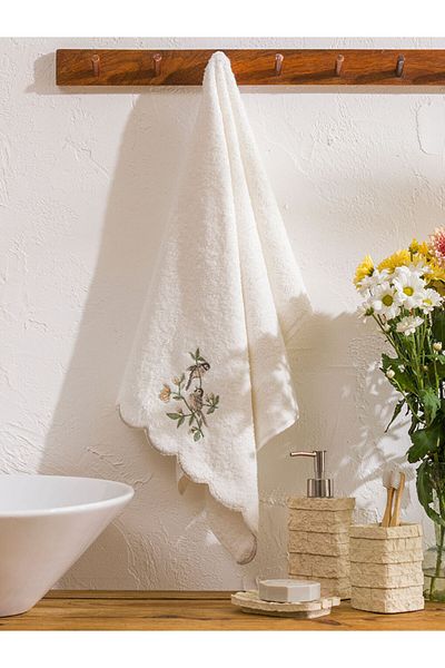 LC Waikiki Quality Parts from Celebi Store |   Flower Embroidered Face Towel 50X80 cm