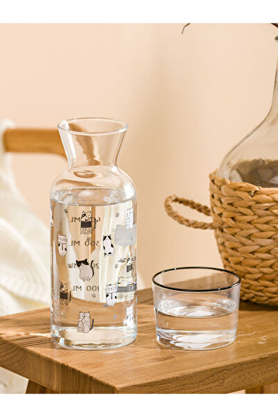 LC Waikiki Stilinizi Bize Bırakın | Kedi Baskılı Cam Sürahi 700 ml