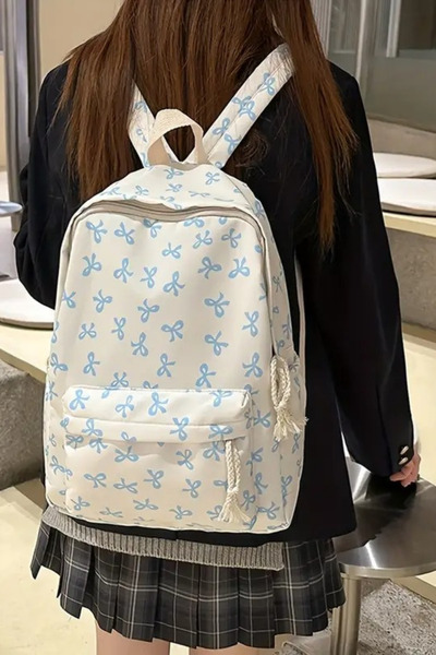 Woys Bags Patterned Backpack Sports Bag School Bag Daily Use Bag