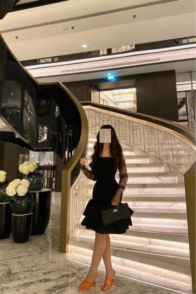 SHOK Soft black short dress