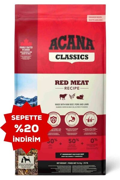 Orijen Acana Classics Red Meat Düşük Tahıllı Köpek Maması 14,5kg Luxury
