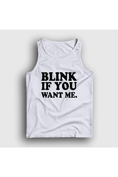 Presmono Unisex White Blink if You Want Me Eastbound and down Tank Top 570873Tt