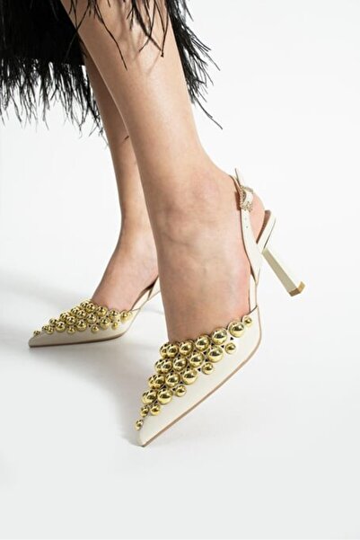 FTT SHOPPING MARKET Makay bej patent leather high heeled shoes