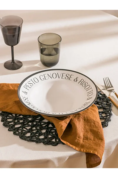 LC Waikiki Create Your Style from Uzg Store |   Printed Ceramic Pasta Plate 26 cm