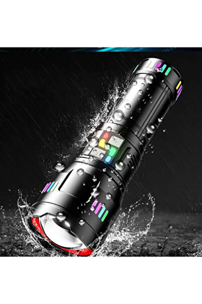 Epilons Pro F-3002 Alüminyum TG LED Gece Şeritli Type-C Şarjlı El Feneri ZENV...