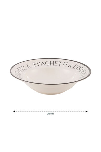 LC Waikiki Create Your Style from Uzg Store |   Printed Ceramic Pasta Plate 26 cm