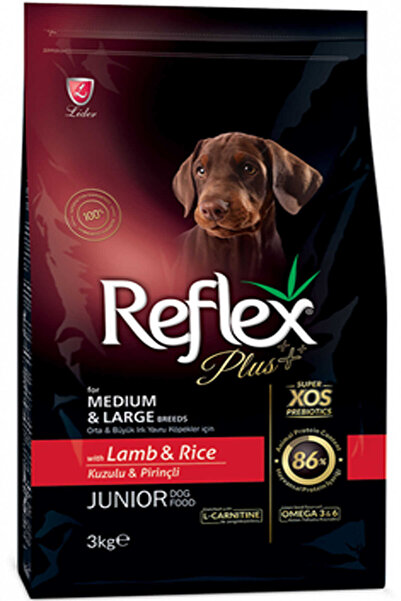 Reflex Plus Kuzu Eti ve Pirinçli Orta ve Büyük Irk Yavru Köpek Maması 3kg Luxury