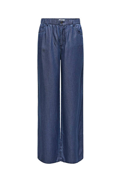 ONLY Women's Onlcharis Elastic Waist Trousers with Front and Back Pocket Detail 15337940   Indigo