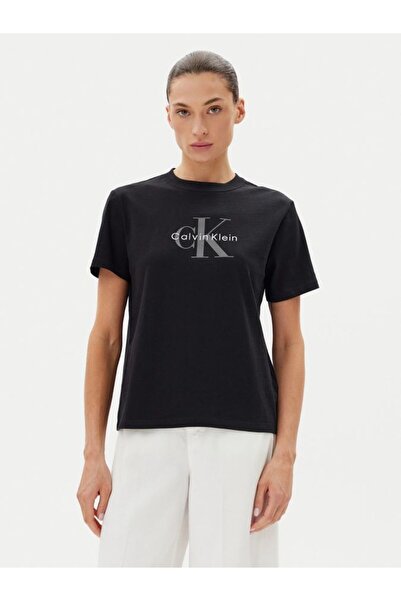 Calvin Klein Γυναικεία μαύρα μπλουζάκια με τύπωμα