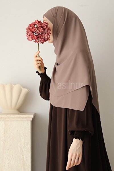 ASİLNUR Elif Large Size Scarf 120X120 Mink