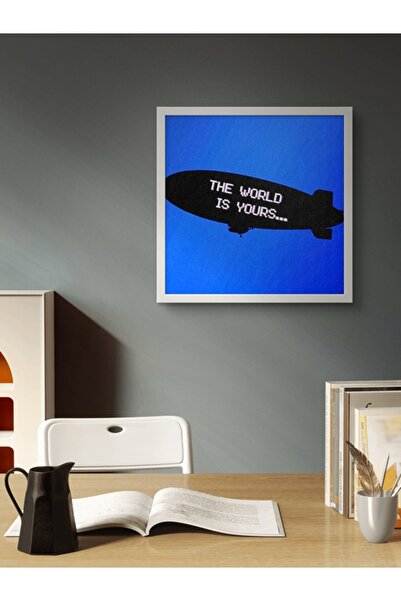 Gökyüzü Panel The world is yours Led Tablo – 60x60 cm | Sıva Üstü Montajlı, T...