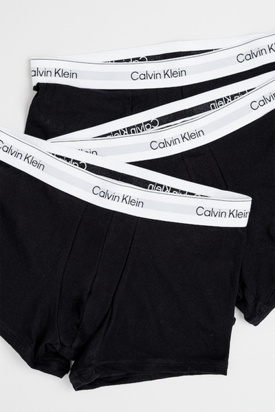 Calvin Klein , Set of Boxers with Logo Band at Waist - 3 Pairs, Black, Faded Black, L