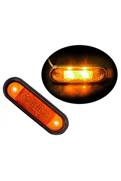 DELUXETUNING Lumină de poziție cu LED, portocaliu, 75 mm x 22 mm, 24 V