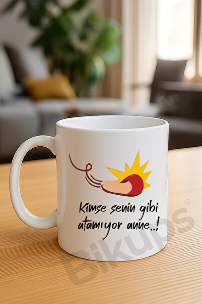 bikups No One Gives You Slippers Like Mom Printed Mug