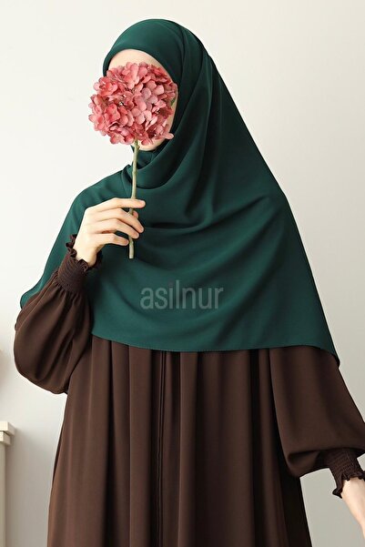 ASİLNUR Elif Large Size Scarf 120X120 Emerald Green