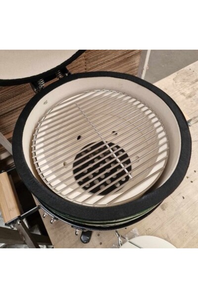 Kardett Kamado Grill 13 inch Ceramic Charcoal Smoker, with Lid and Thermometer, Japanese Style