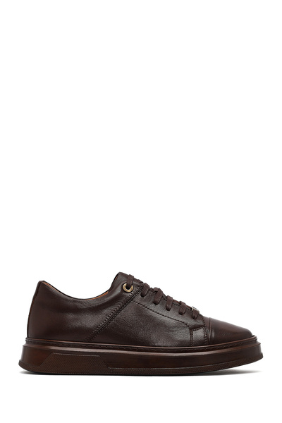 Derimod Men's Brown Lace-Up Leather Sneaker 25Wfd654318