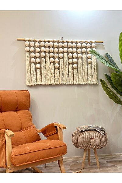 Zuviel Deco Handmade 95X55 Macrame Decorative Curtain, Bohemian Wall Ornament