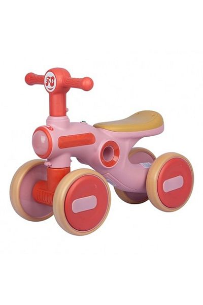 Kardett Red balance bike for children 1-3 years old, 4 stable wheels, with music and lights, interactive gift