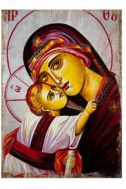 Bedeko Meryem Ana Ve Hz. İsa Dekoratif Mdf Tablo 25cm X 35cm
